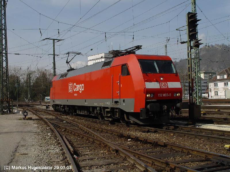 DB Cargo BR 152 055-0 am 29.03.03 in Singen (Htw)