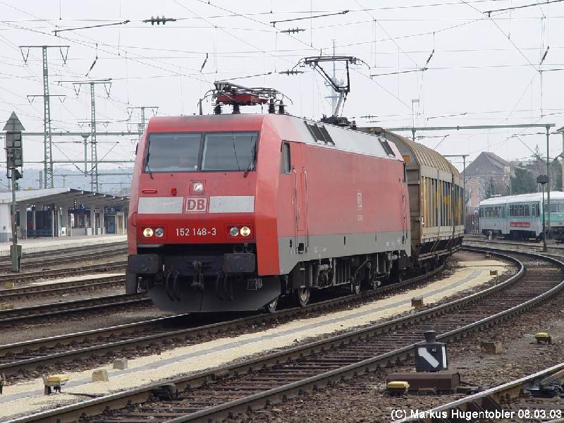 DB Cargo BR 152 148-3 am 08.03.03 in Singen(Htw)