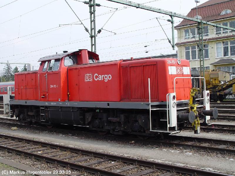 DB Cargo BR 294 115.1 abgetsellt am 29.03.03 in Singen (Htw)