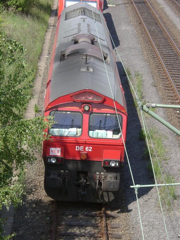 DE 62 der HGK wartet am 30.05.2003 im Gterbahnhof Hamburg Wilhelmsburg auf neue Aufgaben.