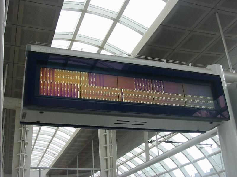 Defekter Zugzielanzeiger in Ludwigshafen Mitte.