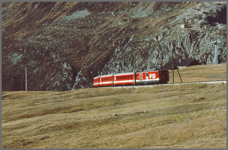 Deh 4/4 II Pendel unterhalb Ntschen. (Archiv 12/83)