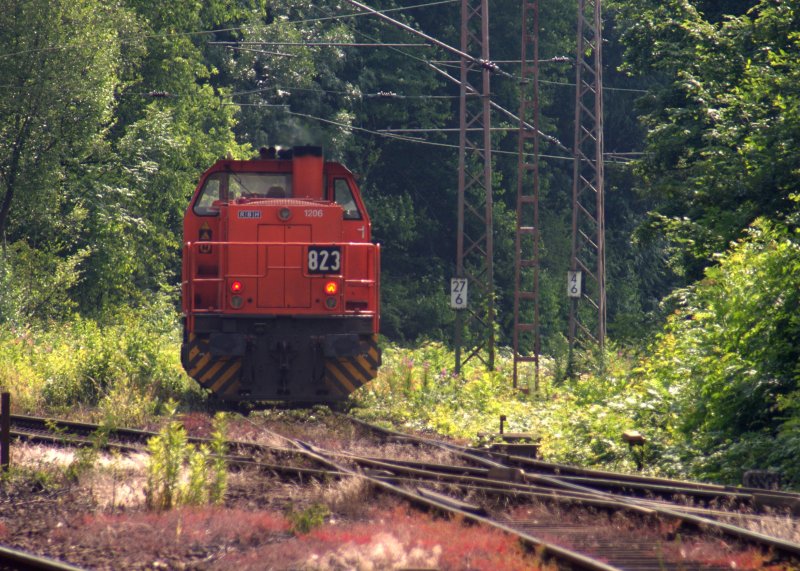 Den Abzweig in Richtung Wanne-Eickel Hbf hat RBH823 durchfahren. 19.06.2008