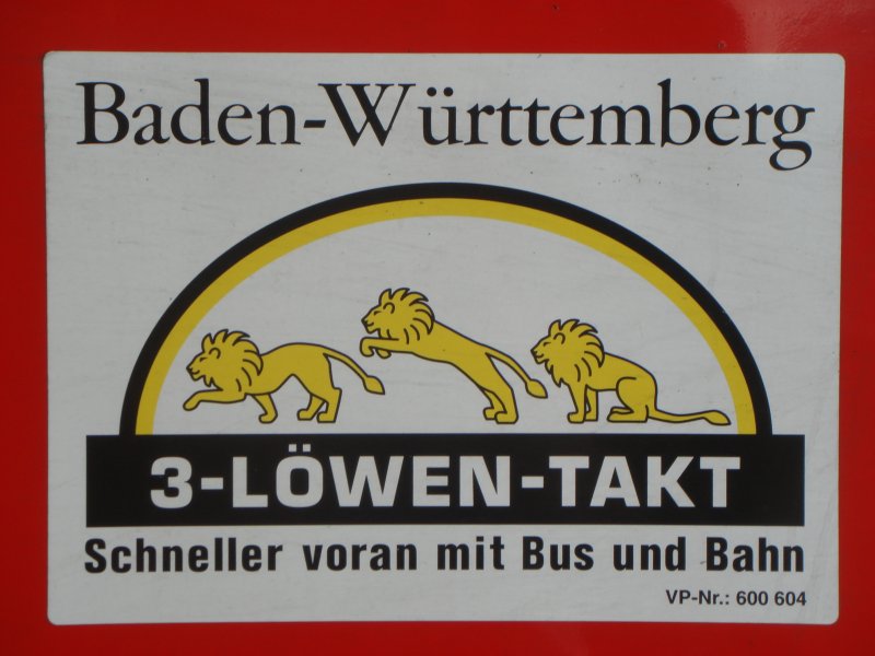 Der 3-Lwen-Takt in Baden-Wrttemberg. Aufgenommmen am 16.05.07 von einen DB Regio Wittenberger Stw.