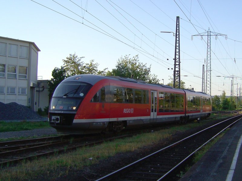 Der 642 611 am 11.05.2008 in Forchheim. 