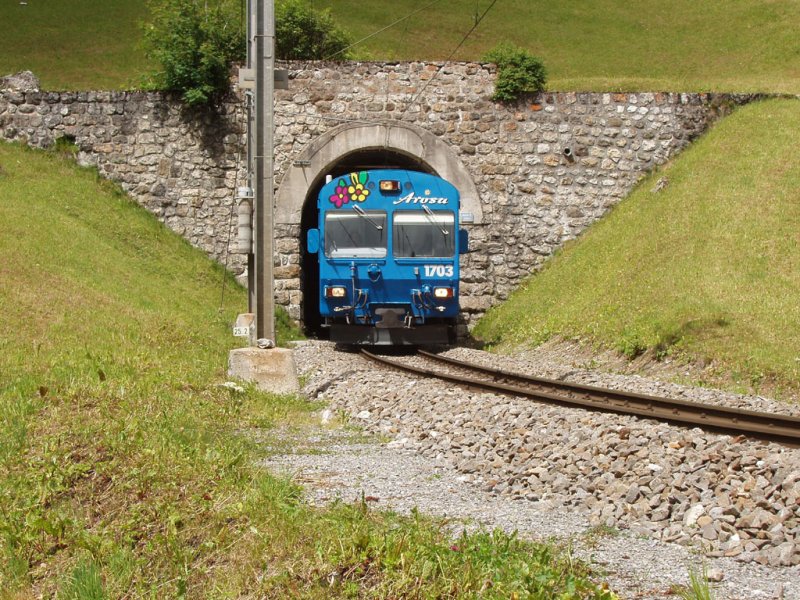 Der Arosa Express hat seine Reise nach Chur begonnen.