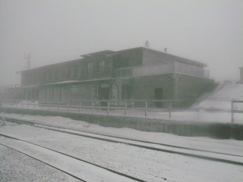 Der Bahnhof Brocken am 8.12.2007