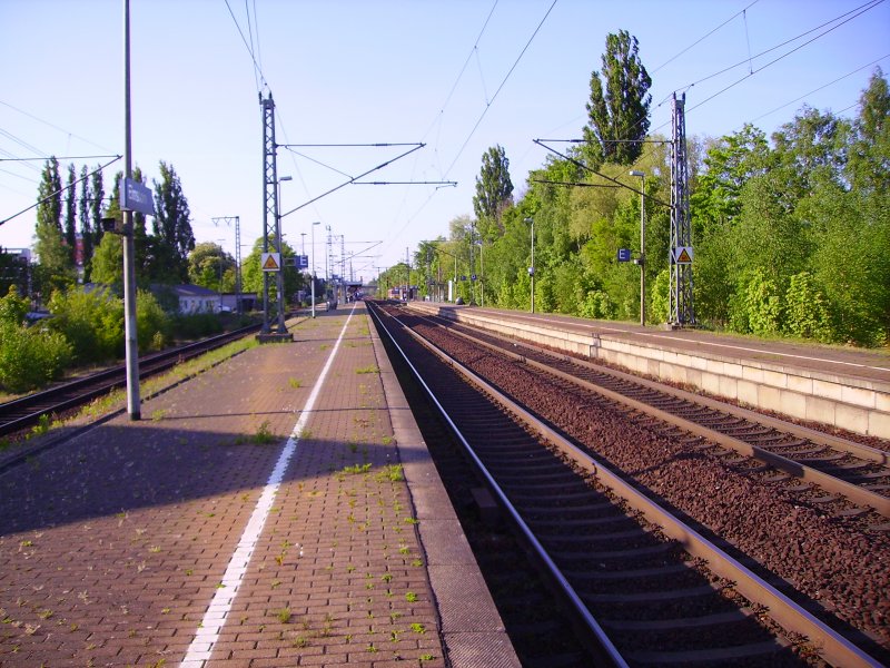 Der Bahnhof Elmshorn in Blickrichtung Norden. 