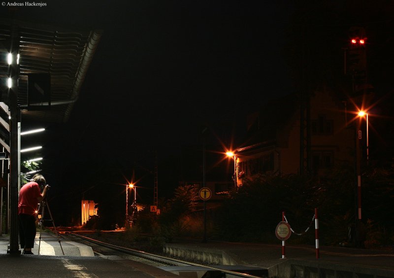 Der Bahnhof Geisenheim am Abend des 11.8.09. Hier wird sich bald einiges ndern