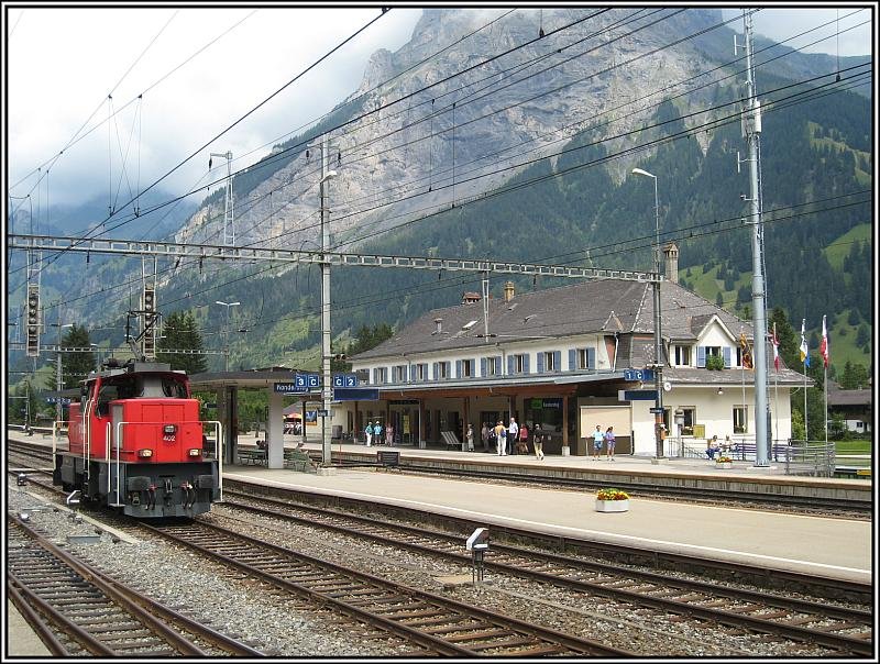 Der Bahnhof von Kandersteg, aufgenommen am 27.07.2008.