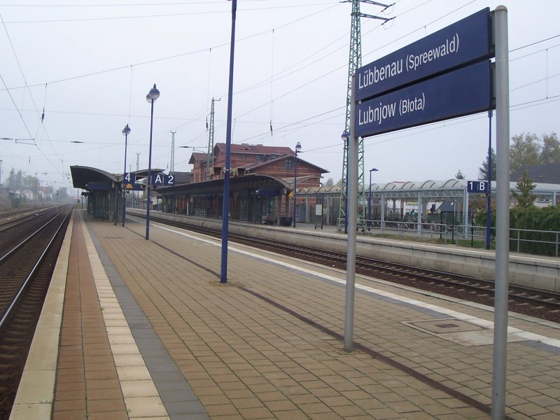 Der Bahnhof Lbbenau/Spreewald am 28.10.2007
