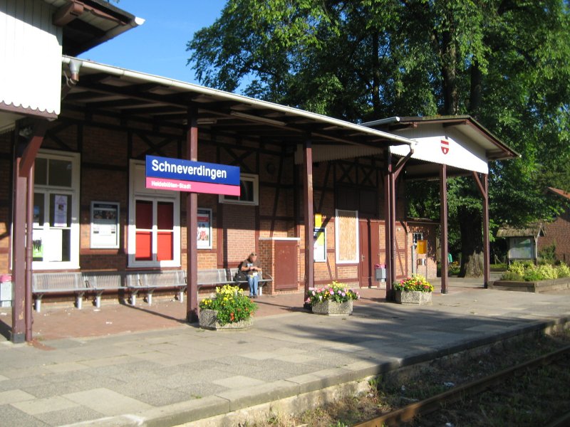 Der Bahnhof Schneverdingen, mitten in der Lneburger Heide