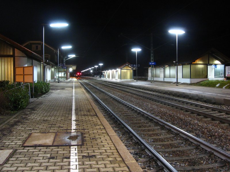 Der Bahnhof St.Georgen am Abend des 30.11.07