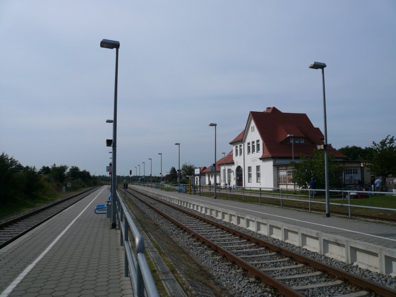 Der Bahnhof ckeritz auf der Usedomerbderbahn am 19.7.2007