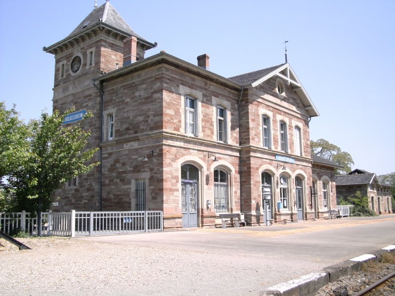 Der Bahnhof Volgelsheim am 23.05.2009.