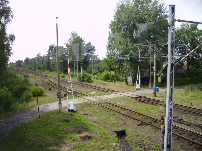Der Bahnbergang beim Stellwerk in Charkow (Kreis Tarnowskie Gory)