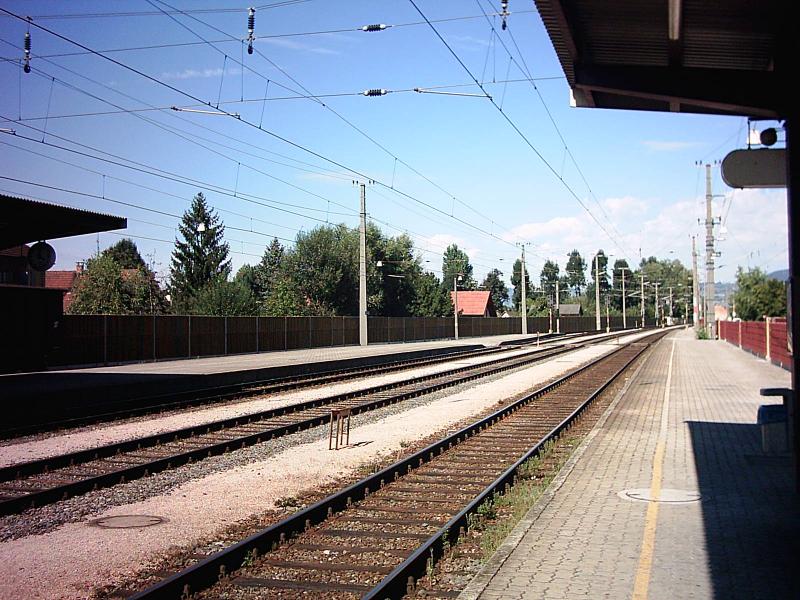 

Der Blick von Bahnsteig1 in Richtung Dornbirn am 23.8.04!