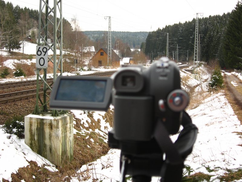 Der Blick eines Filmers an der Schwarzwaldbahn