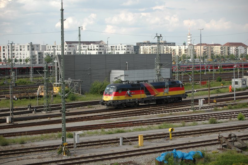 Der Deutschland-Stier (1116 036) am 14.06.08 an der Donnersbergerbrcke in Mnchen