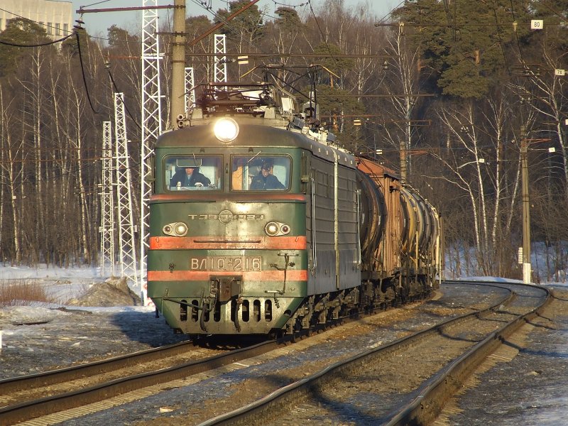 Der E-lok VL10 auf den Wegen der Rigaer Richtung, Moskau 18.03.2006