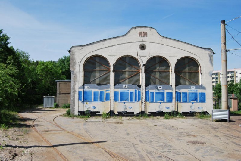 Der ehemalige Stra�enbahn-Betriebshof Schkeuditz, 17.05.09