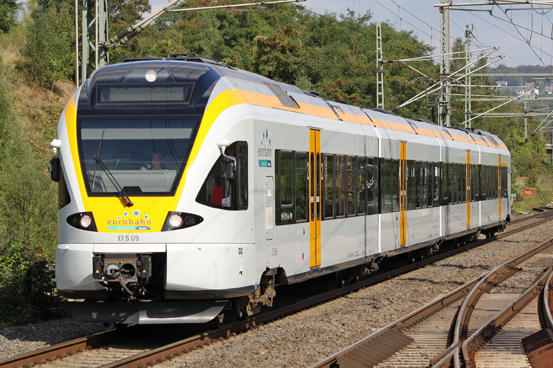 Der Eurobahn ET 5.09 (428 108-5)bei einer Testfahrt in Wuppertal Vohwinkel , am 25,09,09