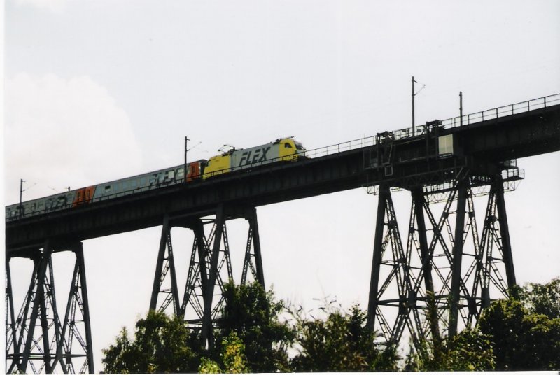 Der Flex auf der Eisenbahnbr�cke in Rendsburg