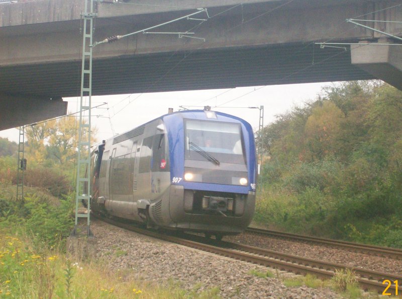 Der franzsische Ter nach Strabourg kurz vor Kleinblittersdorf.
