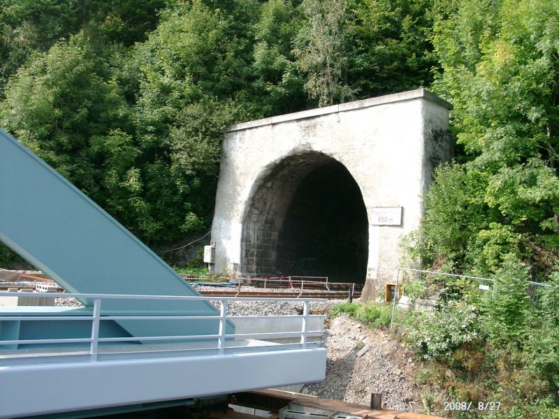 Der Freienohler Tunnel. Lnge 650m 