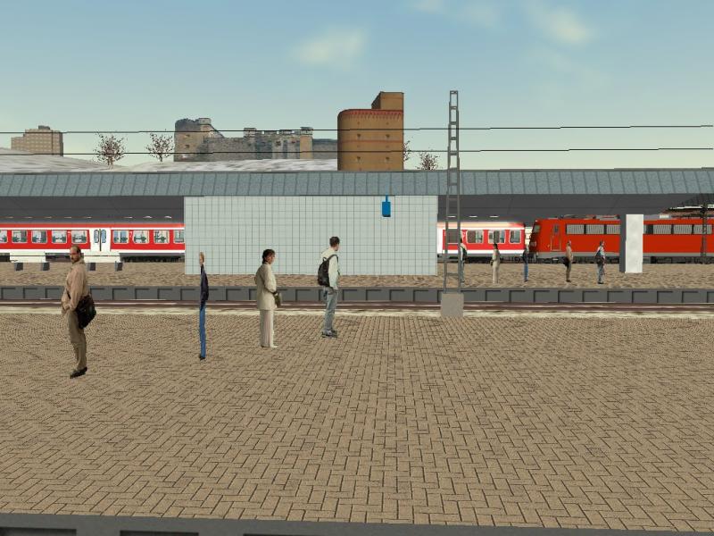 Der Hauptbahnhof Koblenz in Virtual Reality.
(German Railroads 4: Entlang der Mosel)