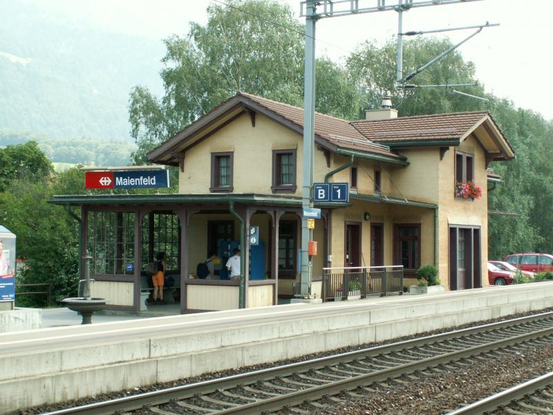 Der  Heidi  Bahnhof in Maienfeld.27.07.05