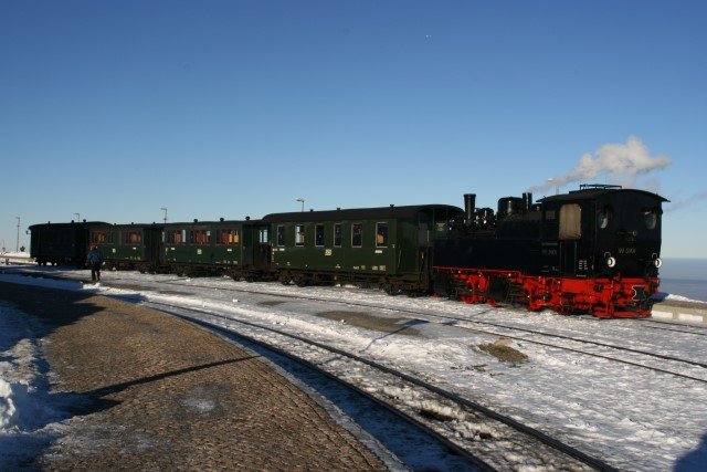 Der HSB-Traditionszug auf dem Brocken; 22.12.2007