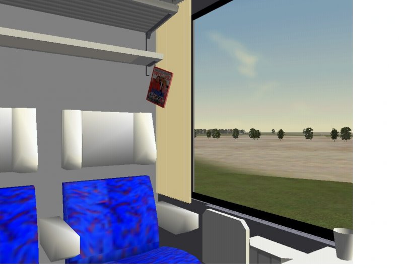 Der Innenraum des Berlin-Warszawa Express im Abteilwagen 1.Klasse.