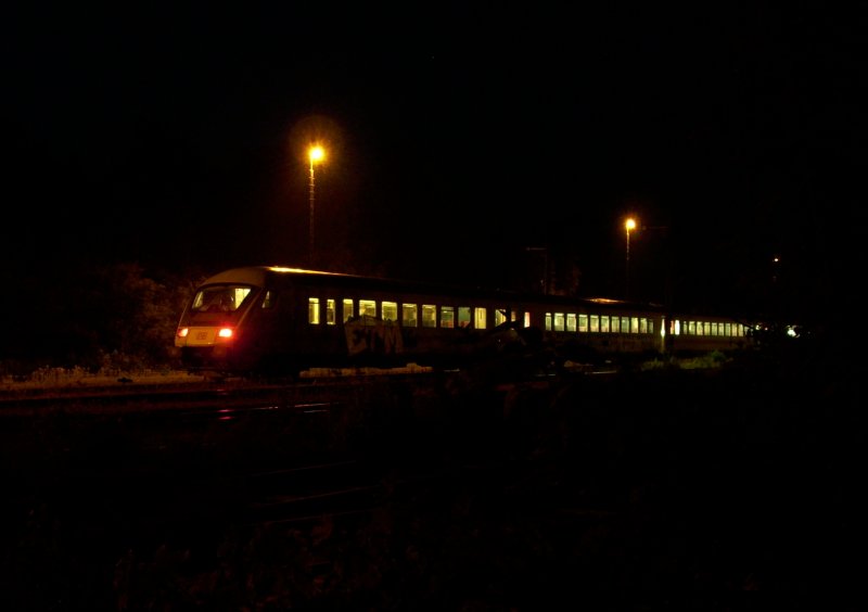 Der InterCity in Munster. Endlich habe ich es geschafft ein Bild zu machen, da er immer so zwischen 23-24 Uhr im Bahnhof steht.