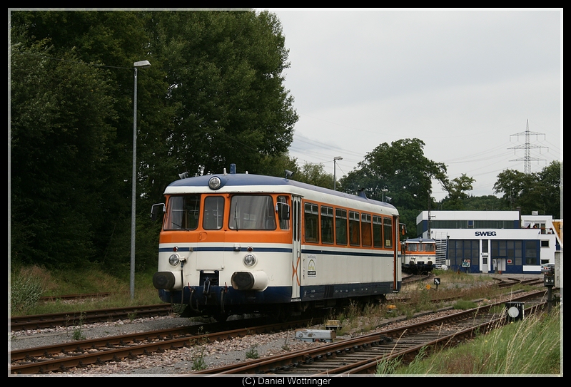 Der letzte Zug des Tages aus Hffenhardt rckt ins BW ein - am morgigen Tage werden hier noch 4 Zugfahrten stattfinden, dann endet auf der Strecke nach Hffenhardt der Personenverkehr.