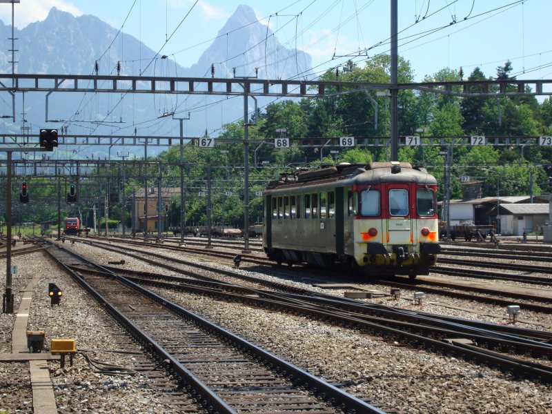 Der Prototyp RBe 4/4 1405 kam am 28.06.2008 anlsslich einer Extrafahrt nach Arth-Goldau.