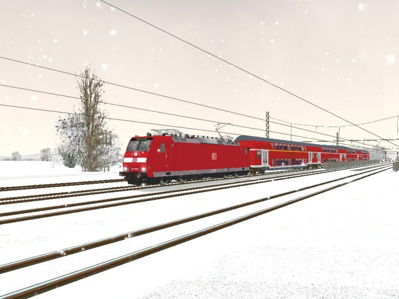 Der RE 31024 nach Basel Bad Bf im Gleisvorfeld vom Bahnhof Bad Krotzingen.