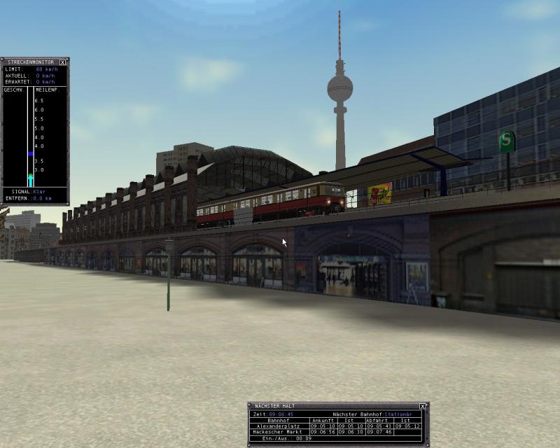 Der S-Bahnhof Hackescher Markt in Berlin. Im Hintergrund zu sehen der Berliner-Fernsehturm.