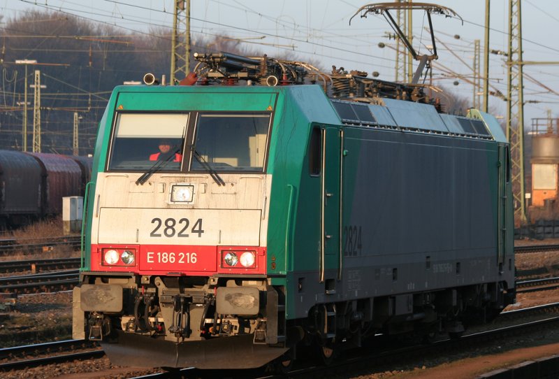 Der Seehund 2824 rangierte in Aachen West fr ihre nchste Aufgabe am 30.01.2009
