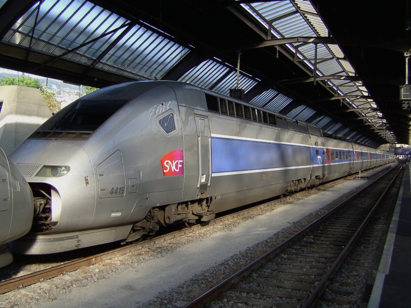 Der TGV POS 4415 am 29.08.2008 in Zrich Hbf. 