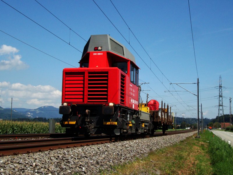 Der Tm 234 056 war am 25.08.2008 zwischen Wangen a.A. und Deitingen unterwegs.
