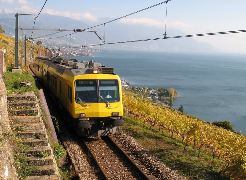 Der Train des Vignes in den herbstlichen Rebbergen.
(Oktober 2007)