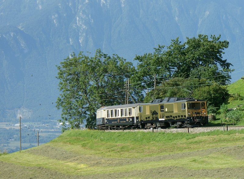 Der  Train du Chocolat  bei Les Avant am 14.8.2009