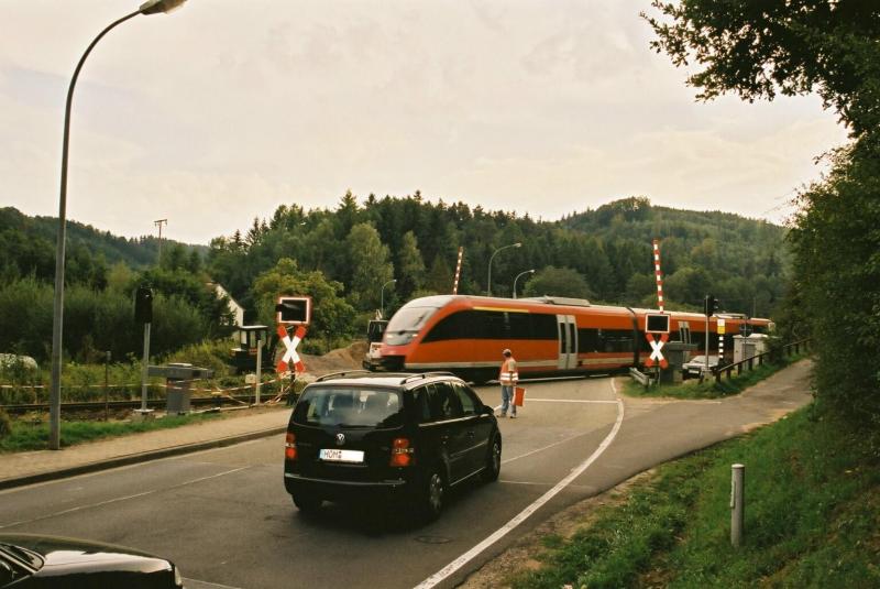 Der wegen Umbauarbeiten mit SiPo Gesicherte B IV in Blieskastel Lautzkirchen.