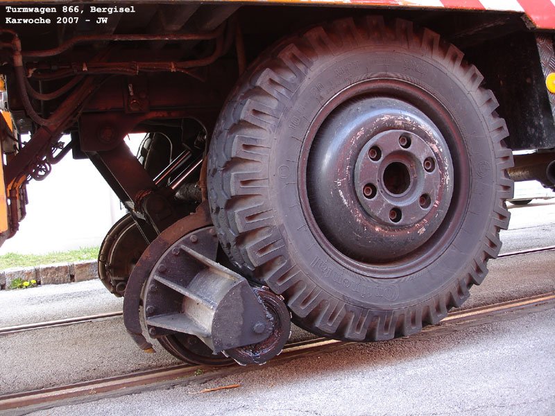 Detail des Zweiwege-Turmwagens - Karwoche 2007 kHds