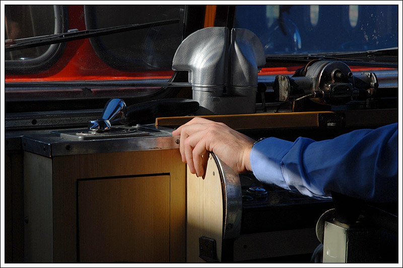 Detailansicht aus dem Innenraum des TV 10.02 der Steirischen Eisenbahnfreunde.