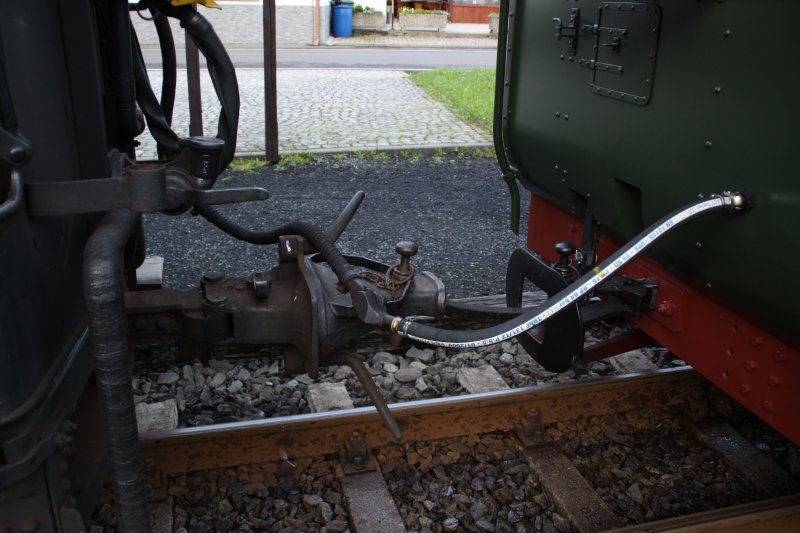 Detailaufname der schsische Nachbau IK 54 am Abend des 15.07.09  im Bahnhof Schlssel.