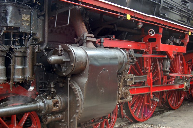 Detailaufnehme der Baureihe 01 533 der GEG, Ampflwang. Sie besuchte am 8. und 9.9. das Eisenbahnmuseum in Heilbronn mit Fhrerstandsmitfahrten auf dem Betriebsgelnde fr Besucher.