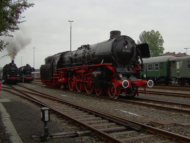 Die 01 1061 ausgestellt am 20.09.2008 in Neuenmarkt-Wirsberg anlsslich 160 Jahre schiefe Ebene.  