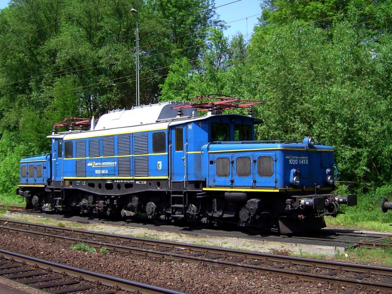 Die 1020 041 der MWB am 13.05.2008 in Laufach. 